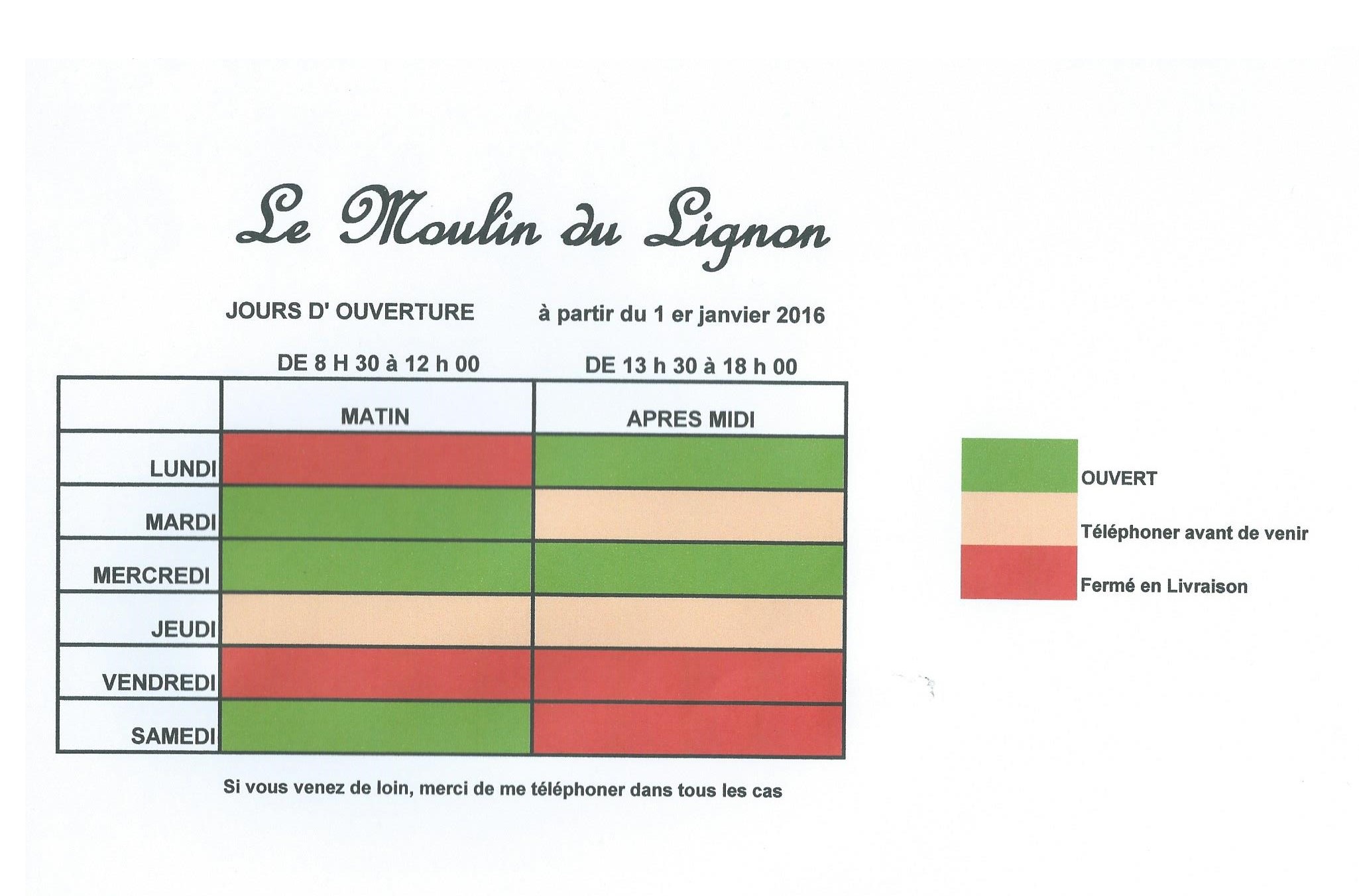 Horaires